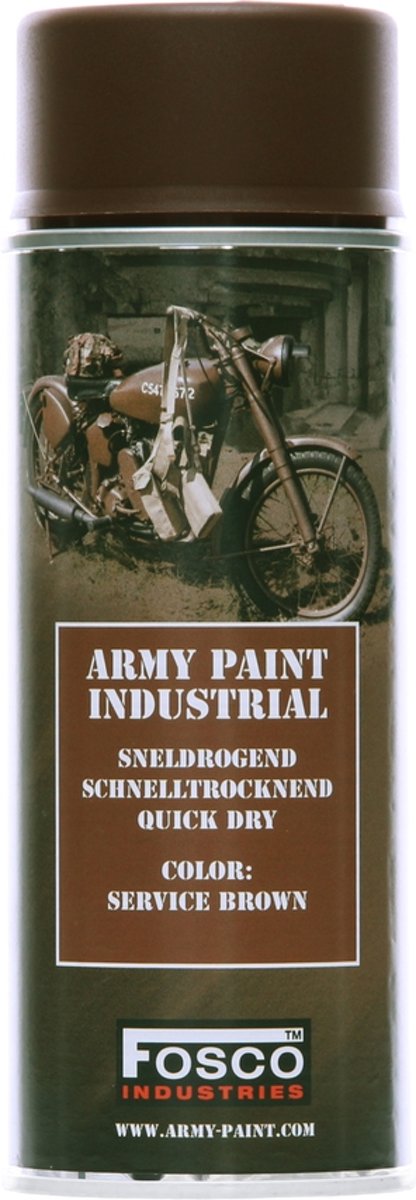 Fosco spuitbus legerverf 400ml Service Brown