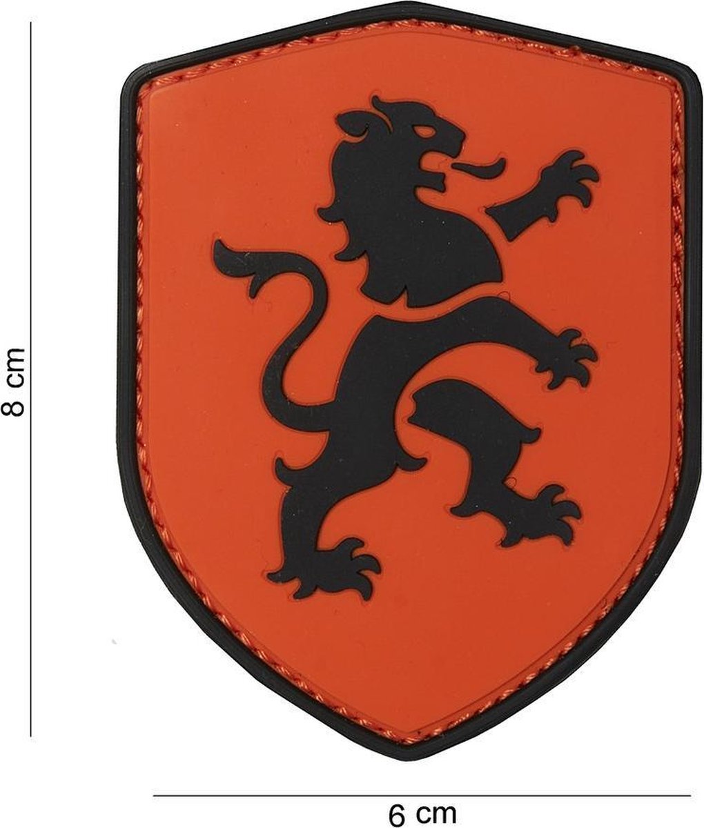 3D PVC Schild Hollandse Leeuw Oranje