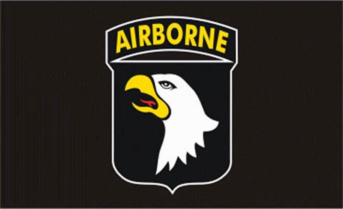 vlag Airborne 101e division zwart