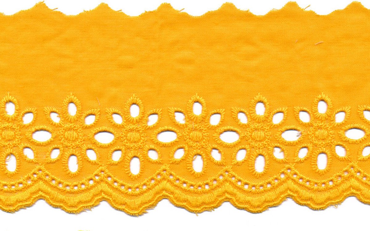 Broderie - Kant - Licht Oranje - 75mm - 3 meter