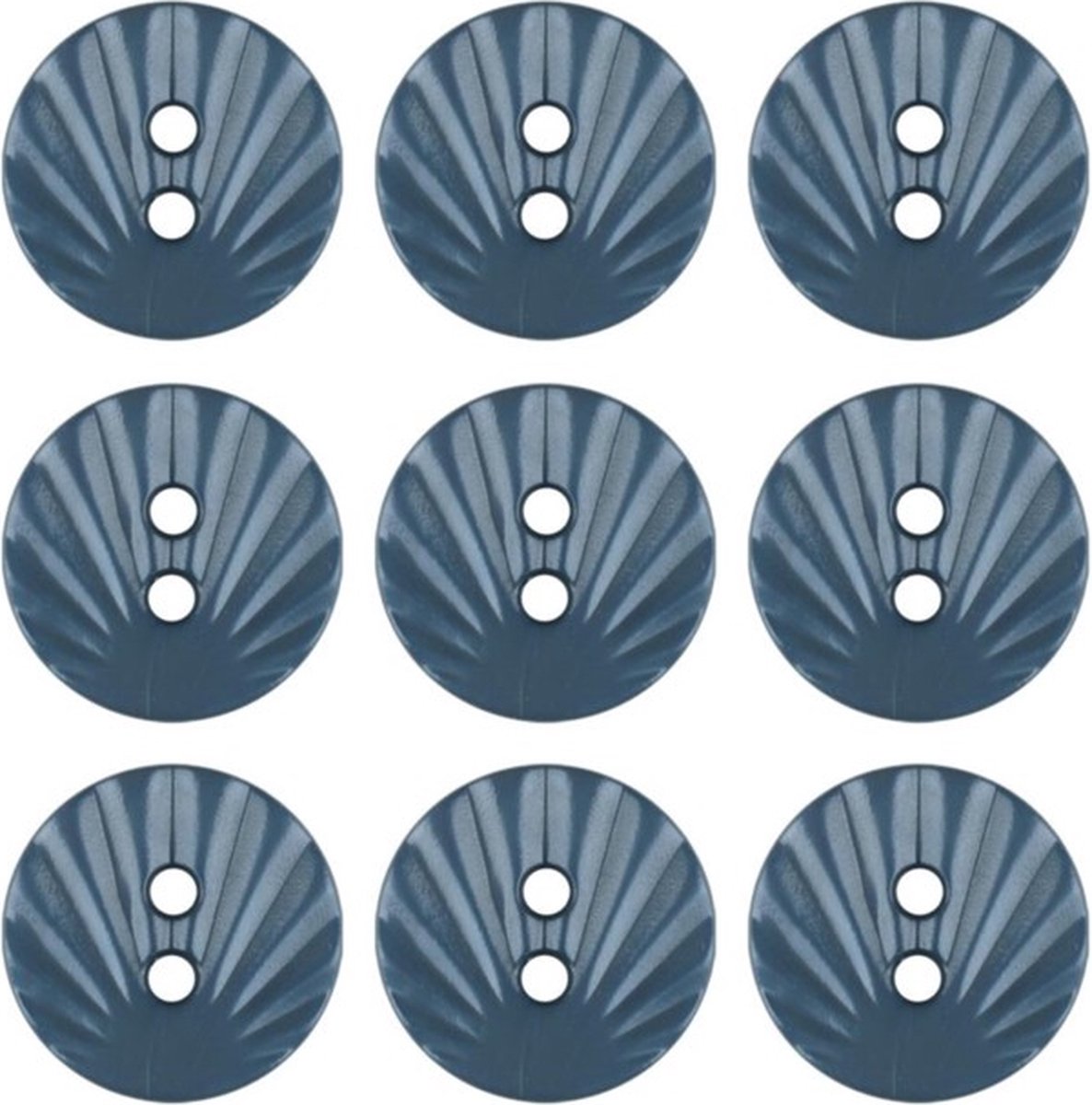   - Kunststof - ribbel - blauw grijs - 13 mm - 10 stuks