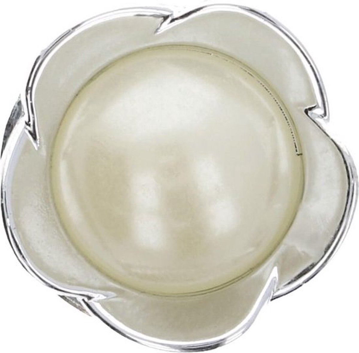   Kunststof - Bloemknoop - Parel - 17 mm - 10 stuks - Button - Achtersteekknoop - Zilver
