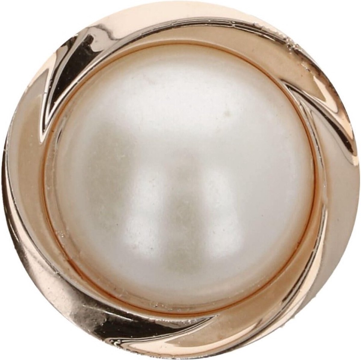   Kunststof - Parel - 21 mm - 10 stuks - Button - Achtersteekknoop - Zilver