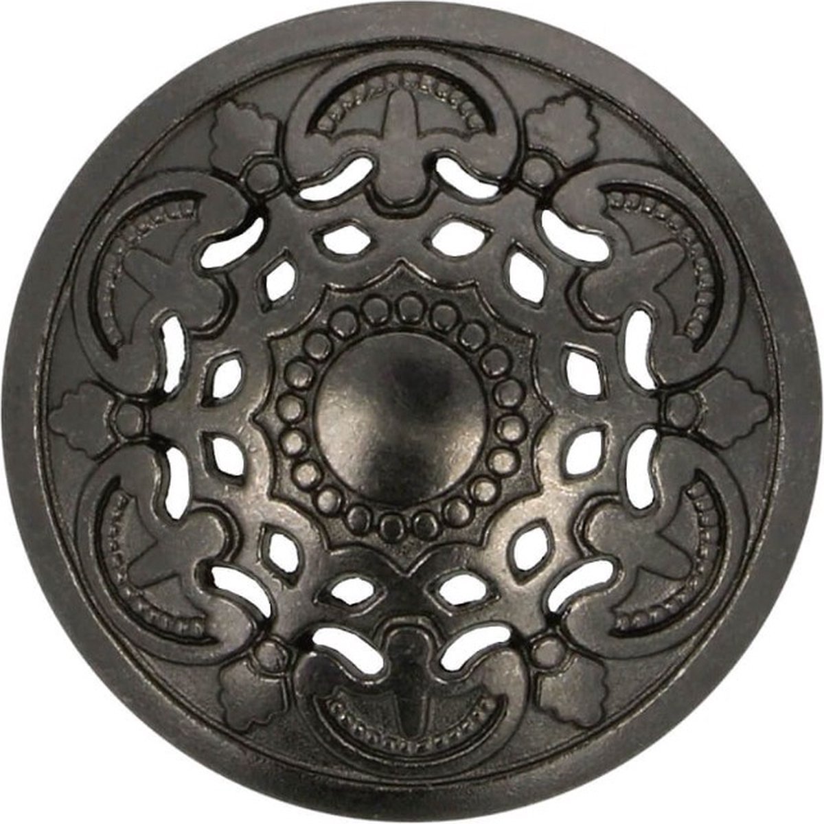   Metaal - Italian - Oud zilver - 22,5 mm - 10 stuks - Button - Achtersteekknoop