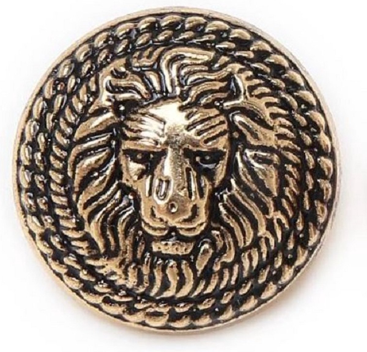   Metaal - Leeuw Goud - 20 mm - 10 stuks - Button - Achtersteekknoop