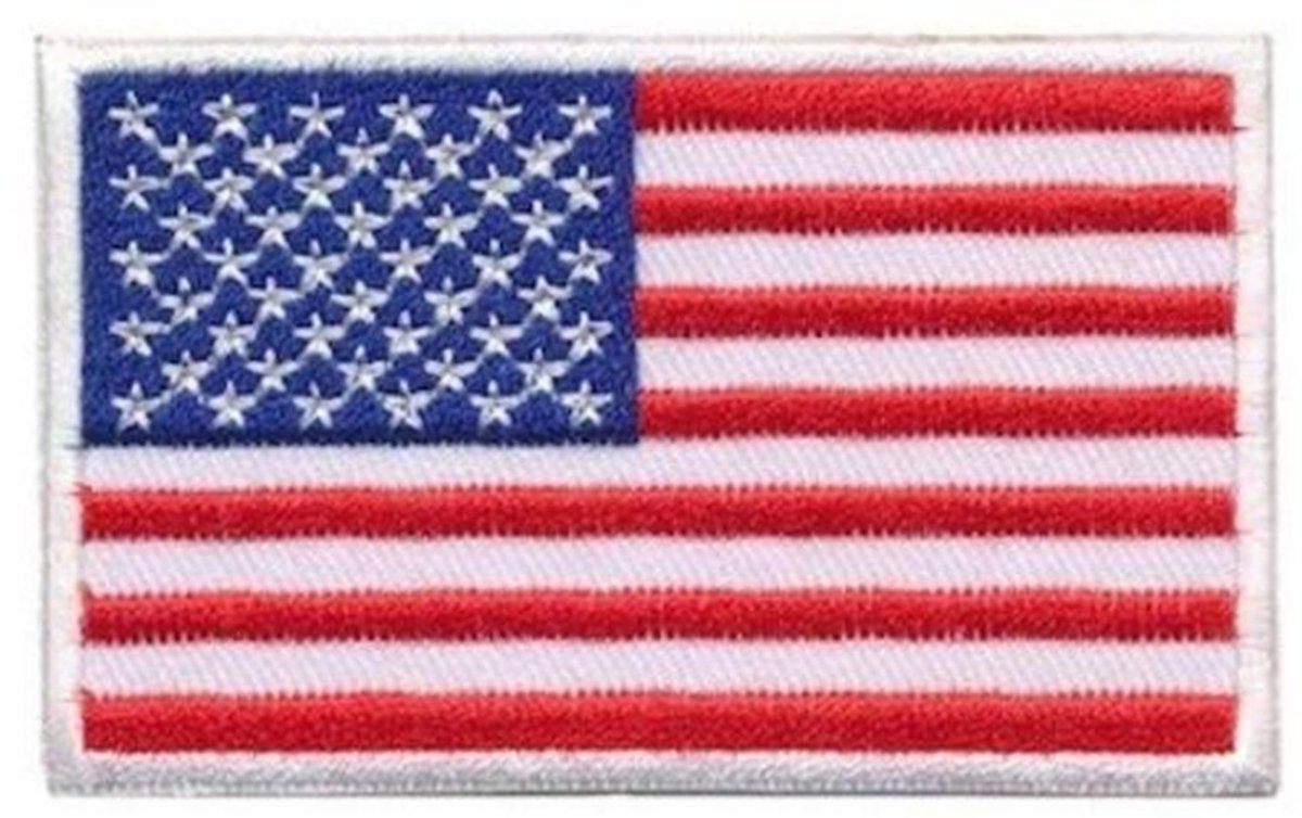 Patch - Strijkembleem - Amerikaanse vlag - 7 x 4,5cm
