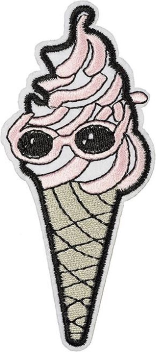 Patch - Strijkembleem - Applicatie - IJsje - 10x5 CM