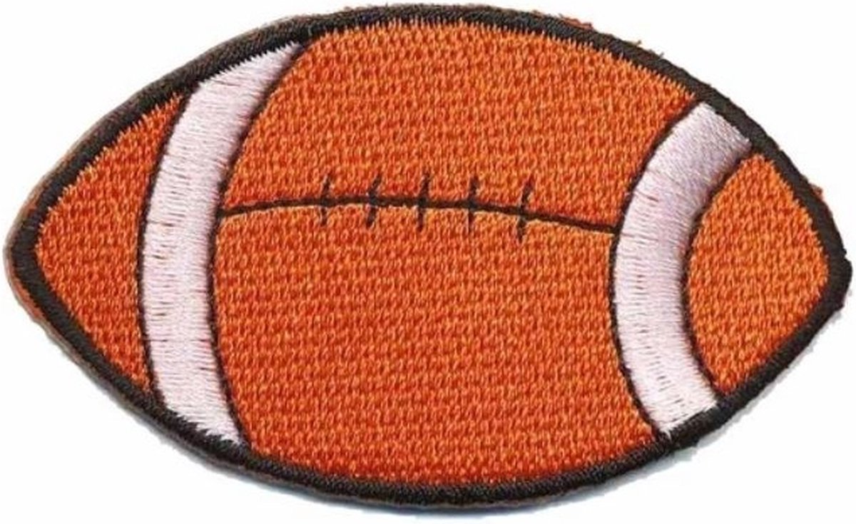 Patch - Strijkembleem - Iron on - Rugbybal - 7 x 4cm