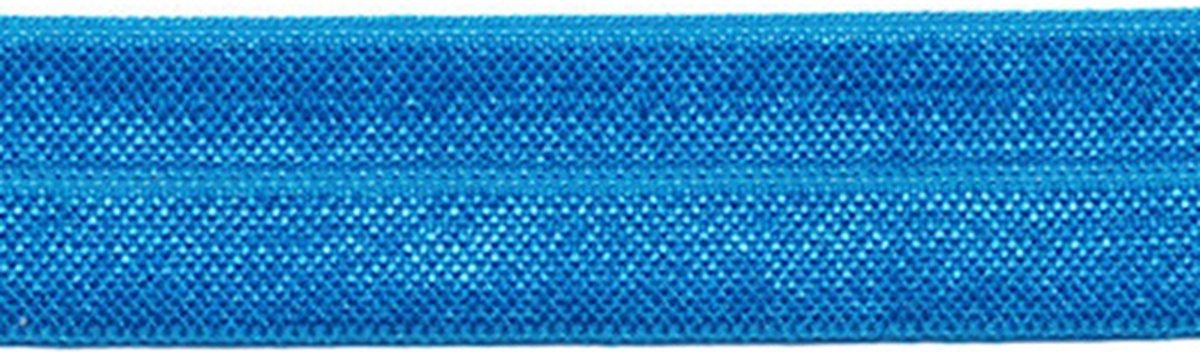 Petrol blauw elastisch biesband biaisband - 2 cm - 4 m - afwerkingsband kleding - stoffen band