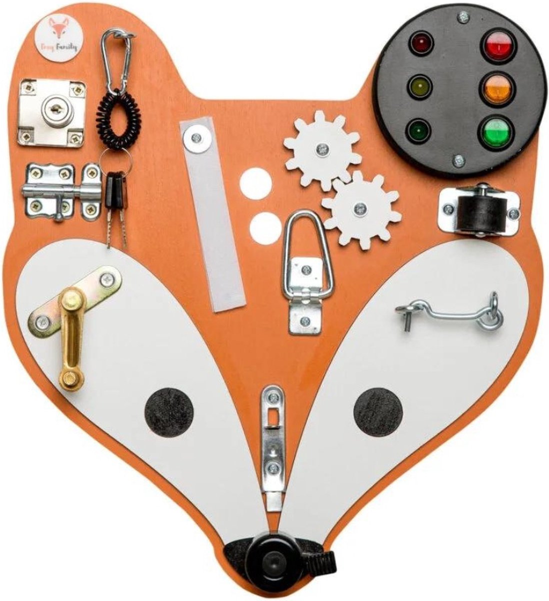 Foxy Family Activiteitenbord Houten Vossenhoofd Rood