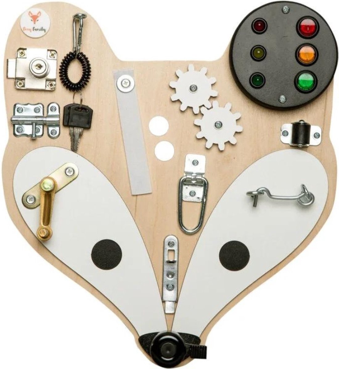 Foxy Family Activiteitenbord Houten vossenhoofd