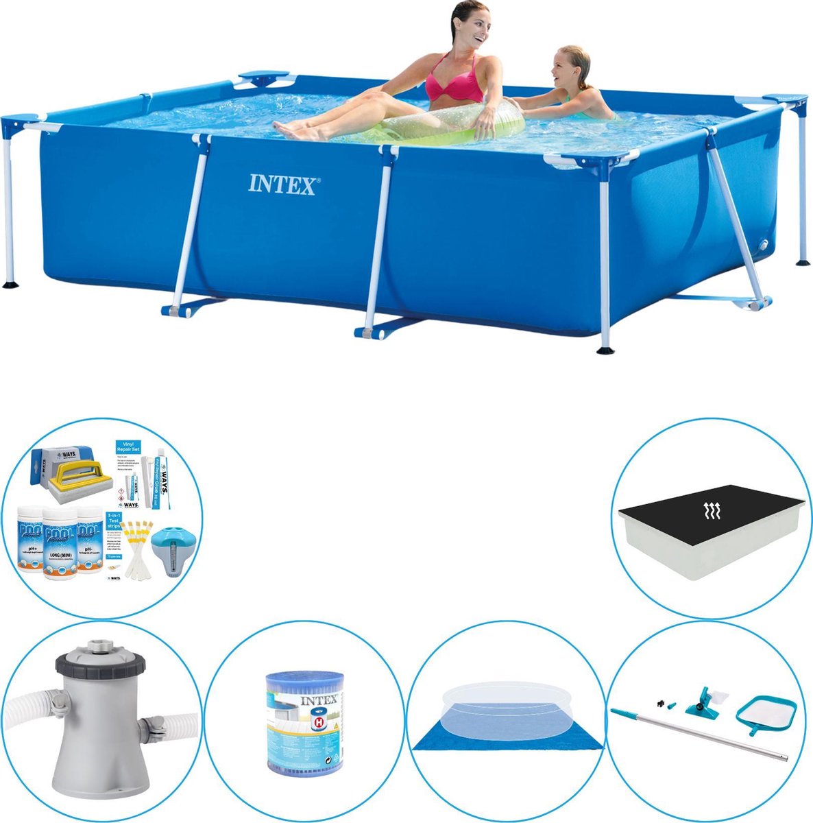 Frame Pool Rechthoekig 220x150x60 cm - Zwembad Combinatie Deal