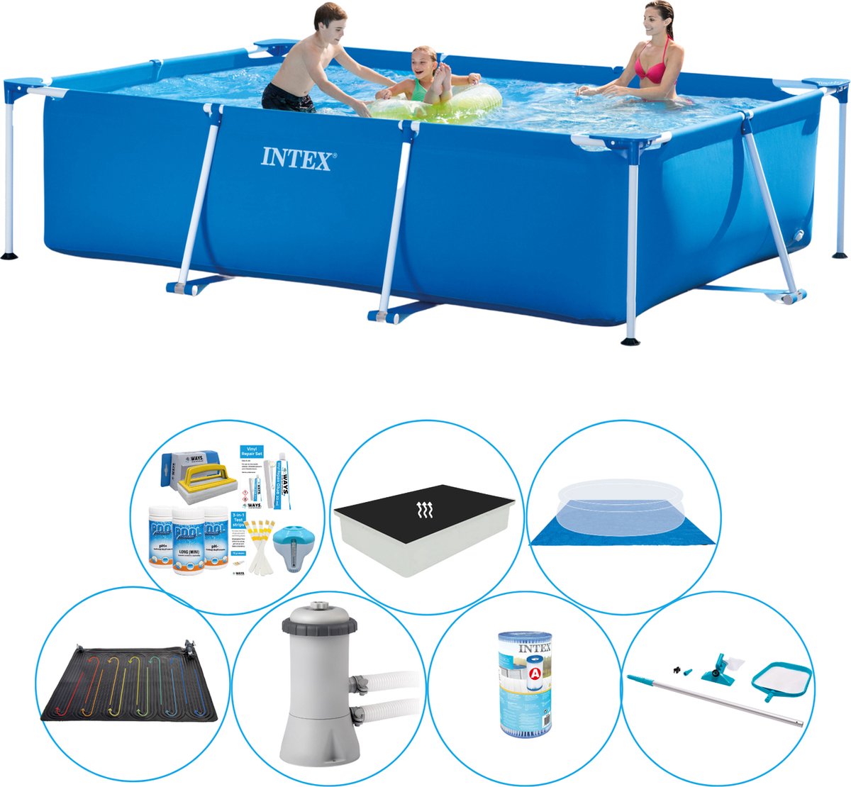 Frame Pool Rechthoekig 300x200x75 cm - Zwembad Comfort Pakket