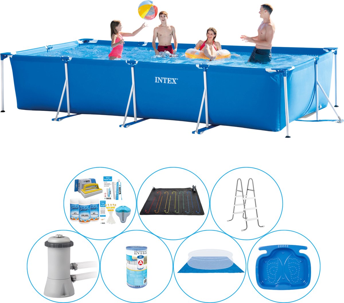 Frame Pool Rechthoekig 450x220x84 cm - 8-delig - Zwembad Super Deal