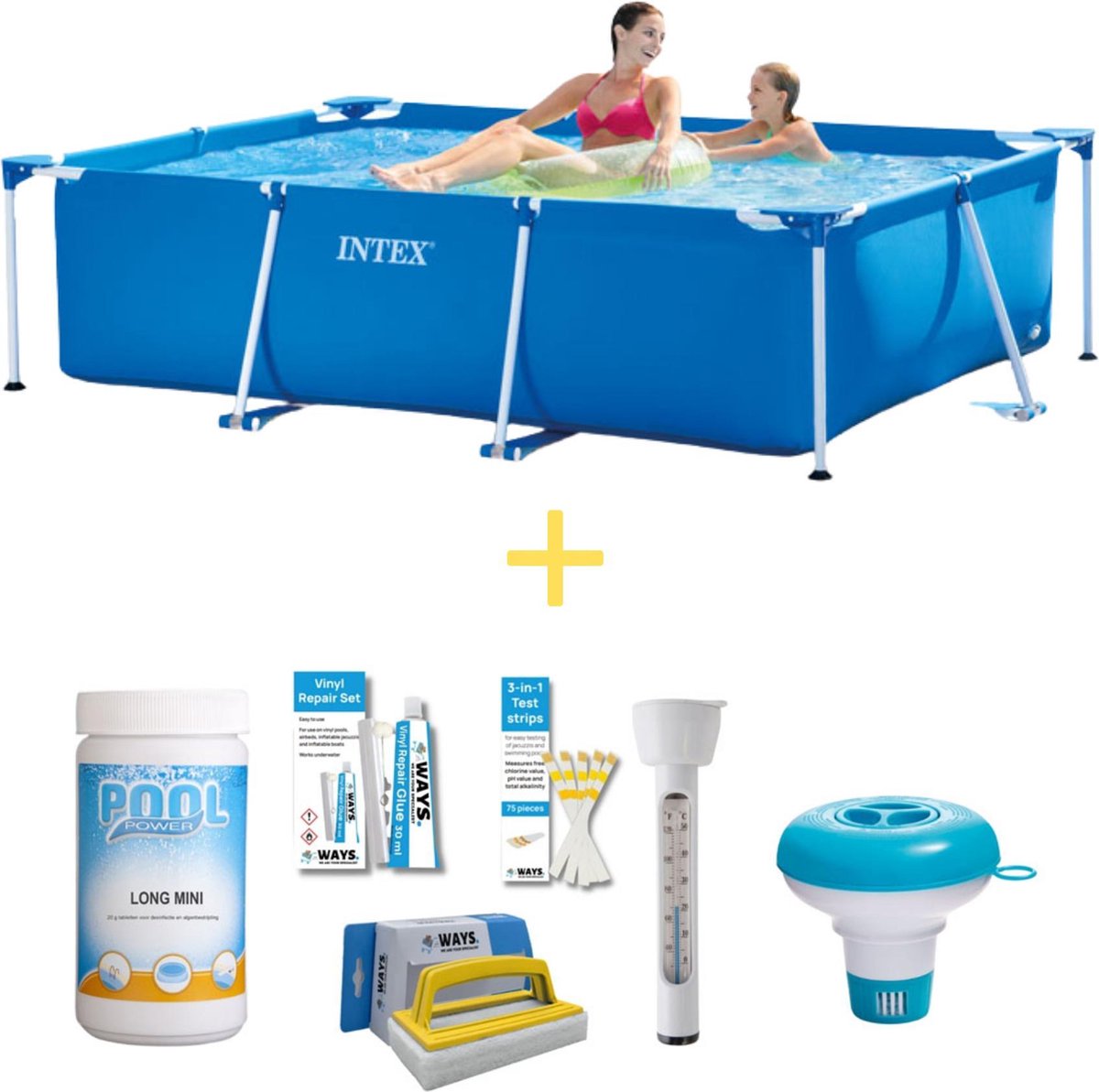 Zwembad - Frame Pool - 220 x 150 x 60 cm - Inclusief WAYS Onderhoudspakket