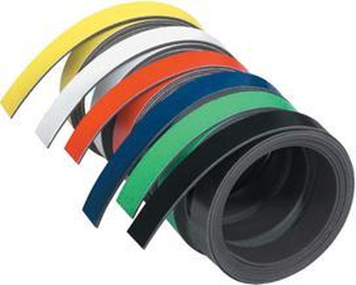 FRANKEN Magnetband (L)1.000 x (T)20 x (H)1 mm, weiß zum Selbstzuschnitt, magnetisch, beschriftbar (M805 09)