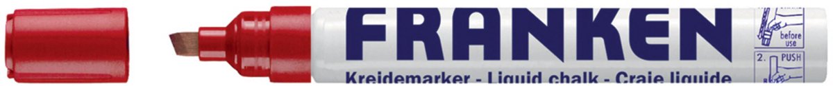 FRANKEN krijtmarker, puntbreedte 2-5 mm, rood