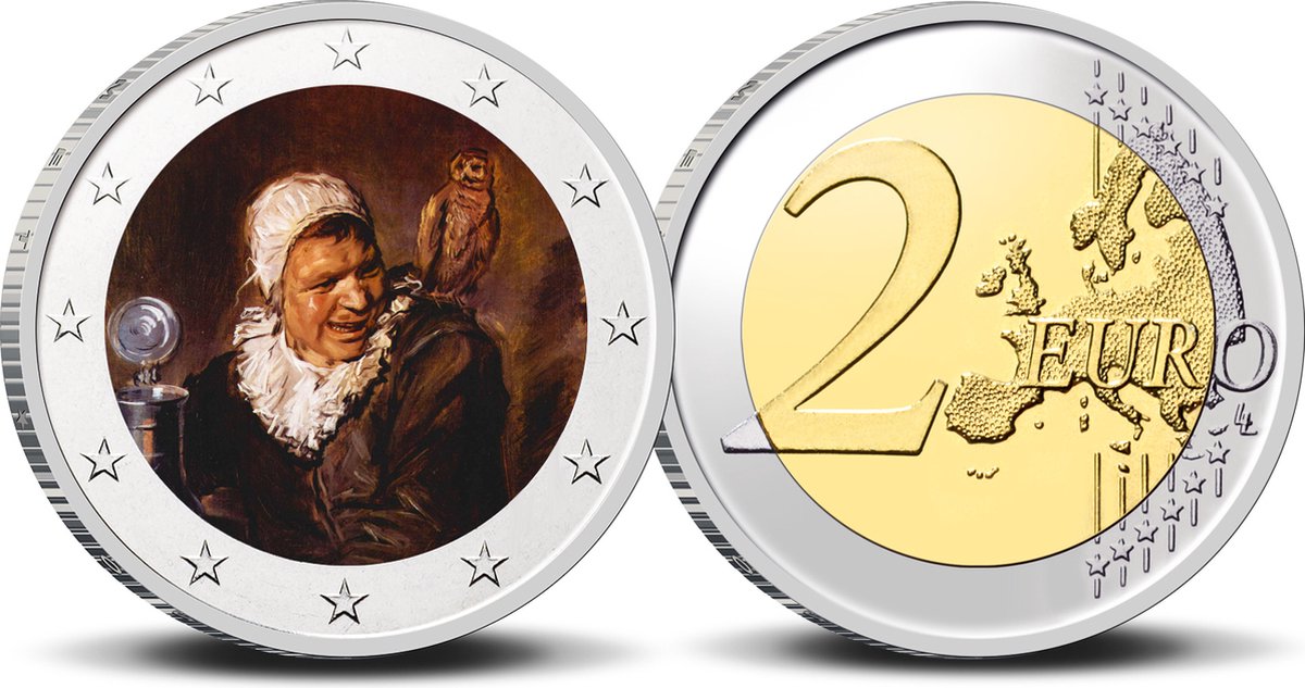 2 Euro munt kleur   - Malle Babbe