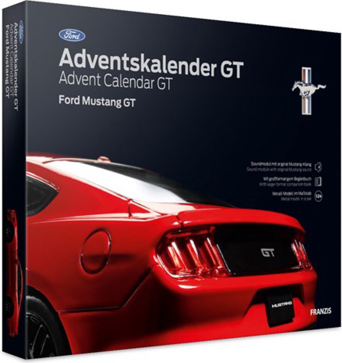 1:24 Franzis 55111-5 Ford Mustang GT Adventskalender Plastic kit