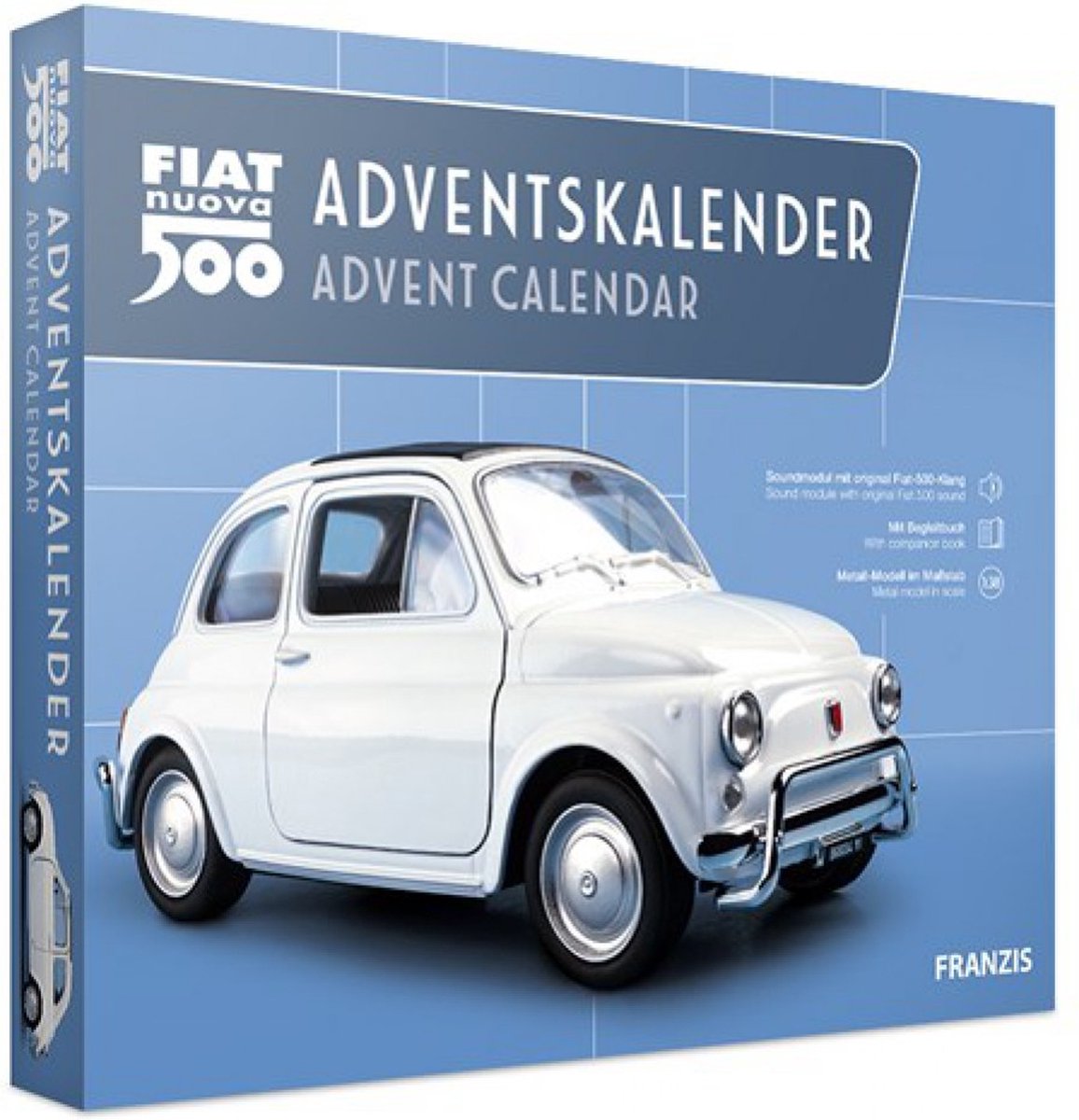 1:38 Franzis 67168-4 Fiat 500 Adventskalender Plastic kit