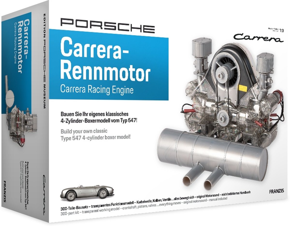 Franzis bouwpakket 4-cilinder-boxermotor Porsche Carrera 300-delig