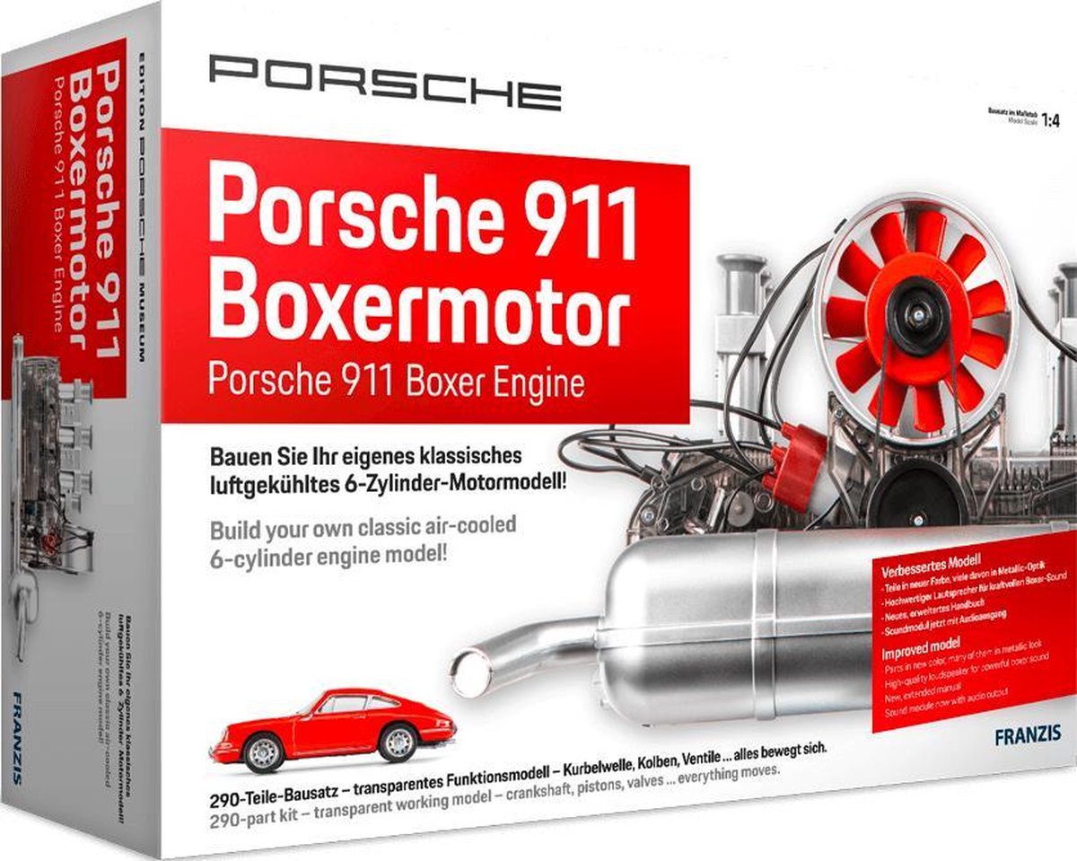 Franzis modelbouw kunststof Porsche 911 Boxermotor