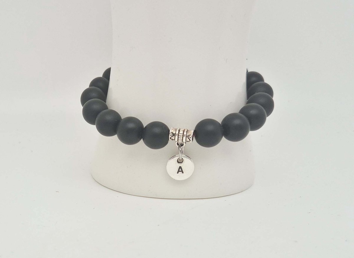 Handgemaakte natuursteen armband met hanger 