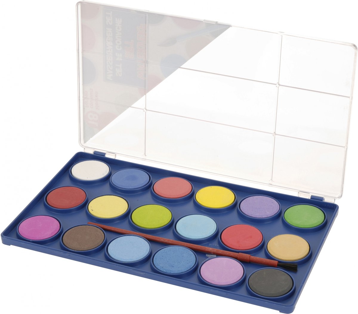 Free And Easy Waterverf Met Kwast - 18 Kleuren - 15 Cm