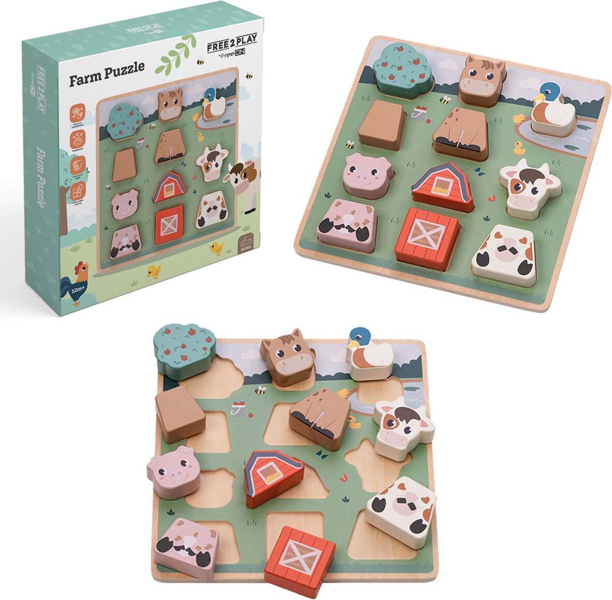 Free2Play by FreeON Houten Boerderij Puzzel