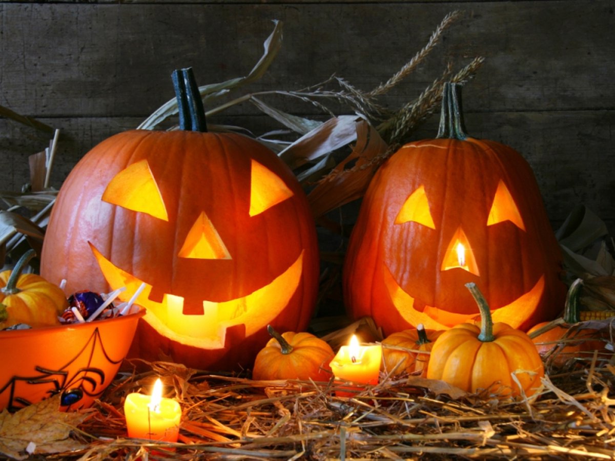 Diamond painting halloween pompoenen 30x40cm vierkante steentjes