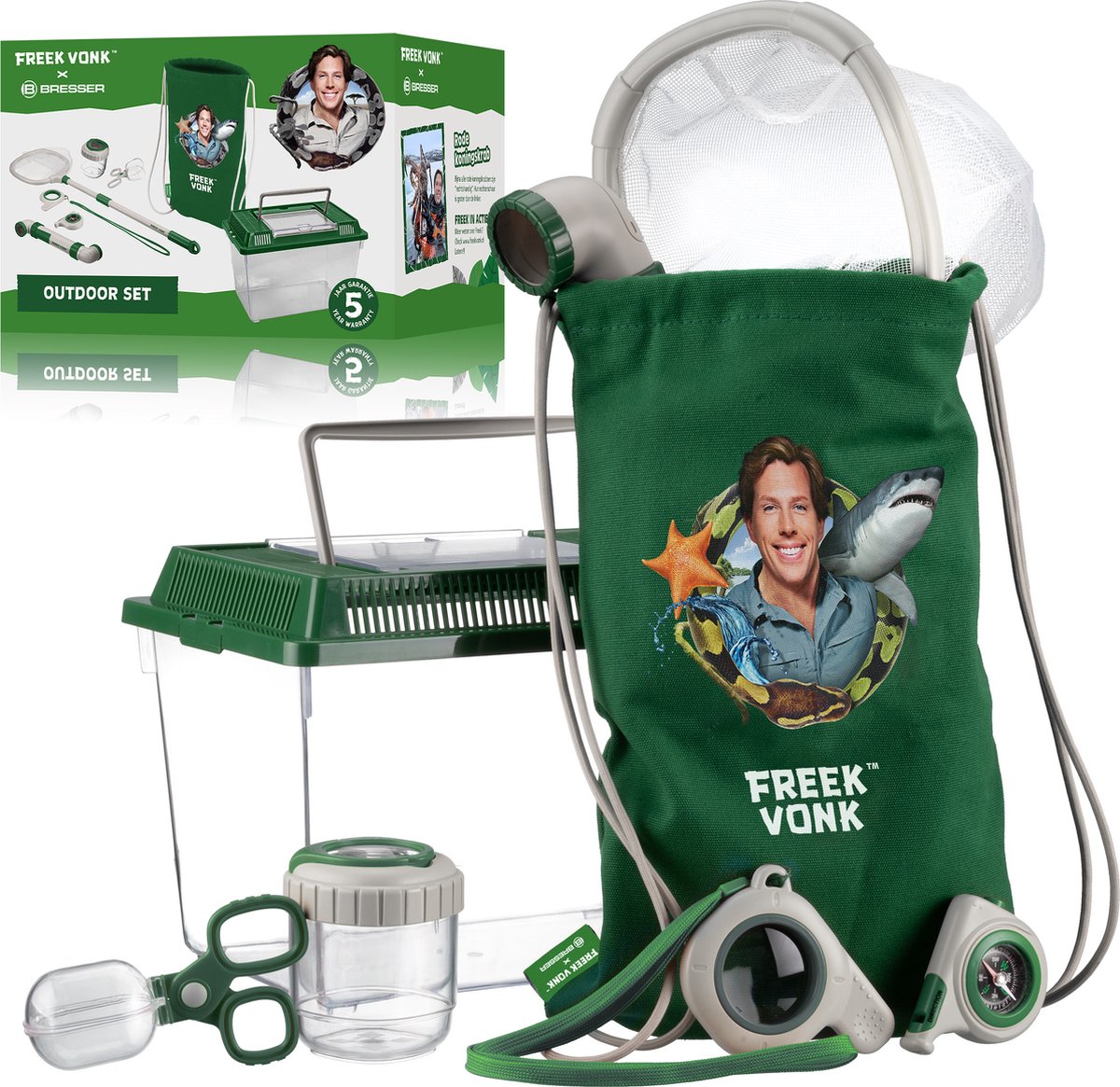 Freek Vonk x BRESSER - 8-Delige Outdoorset voor Kinderen - Met periscoop en andere avontuurlijke tools