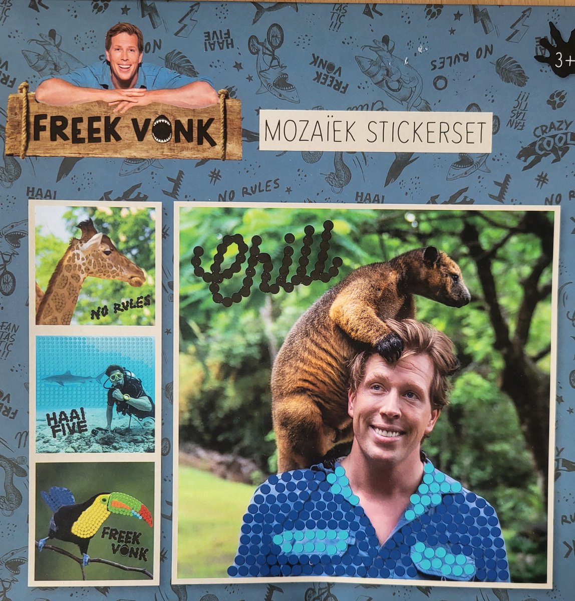 Freek Vonk mozaïek stickerset - 3 afbeeldingen om te stickeren