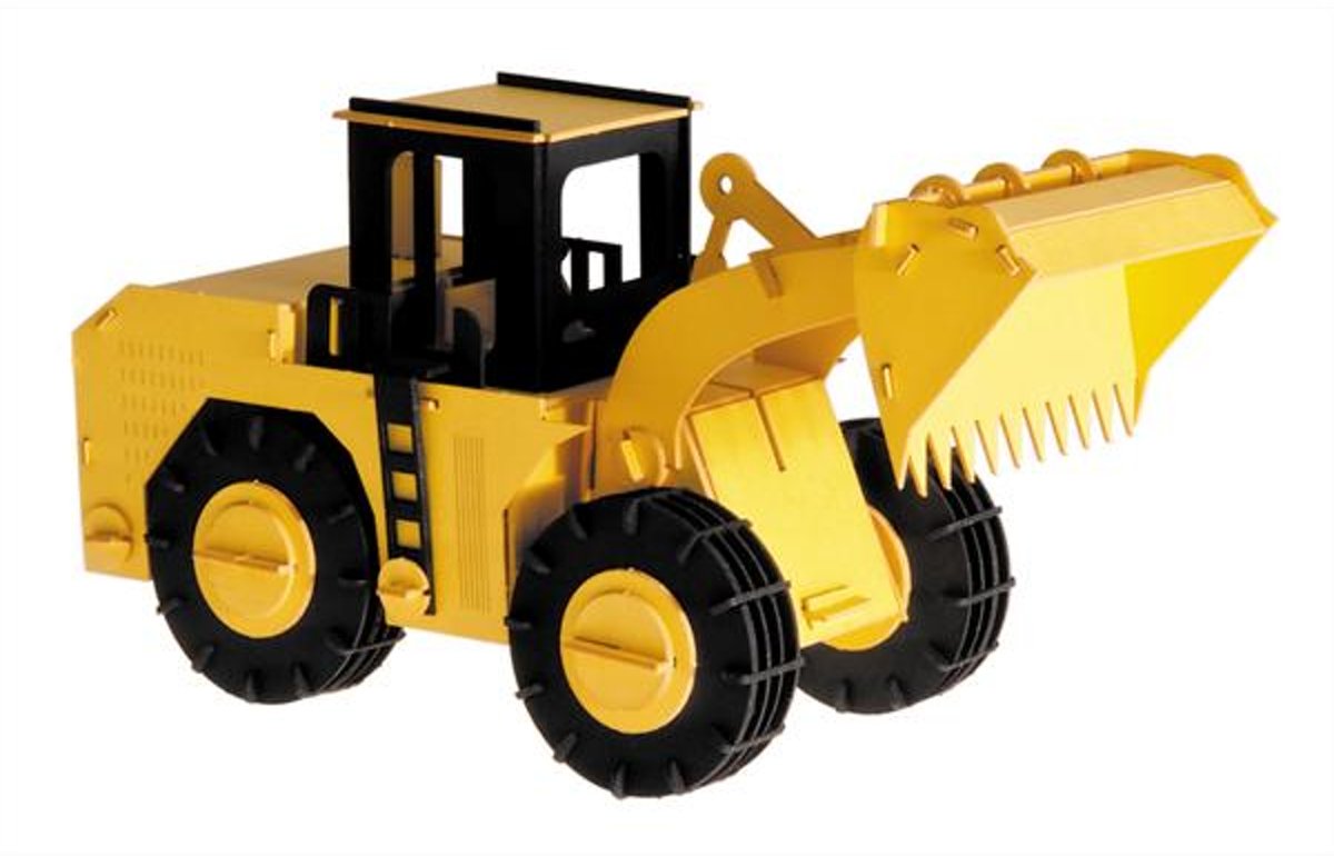 3D bouwpakket karton graafmachine wiellader