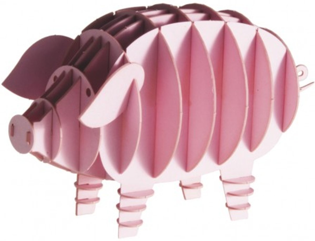 3D puzzel en bouwpakket karton model varken