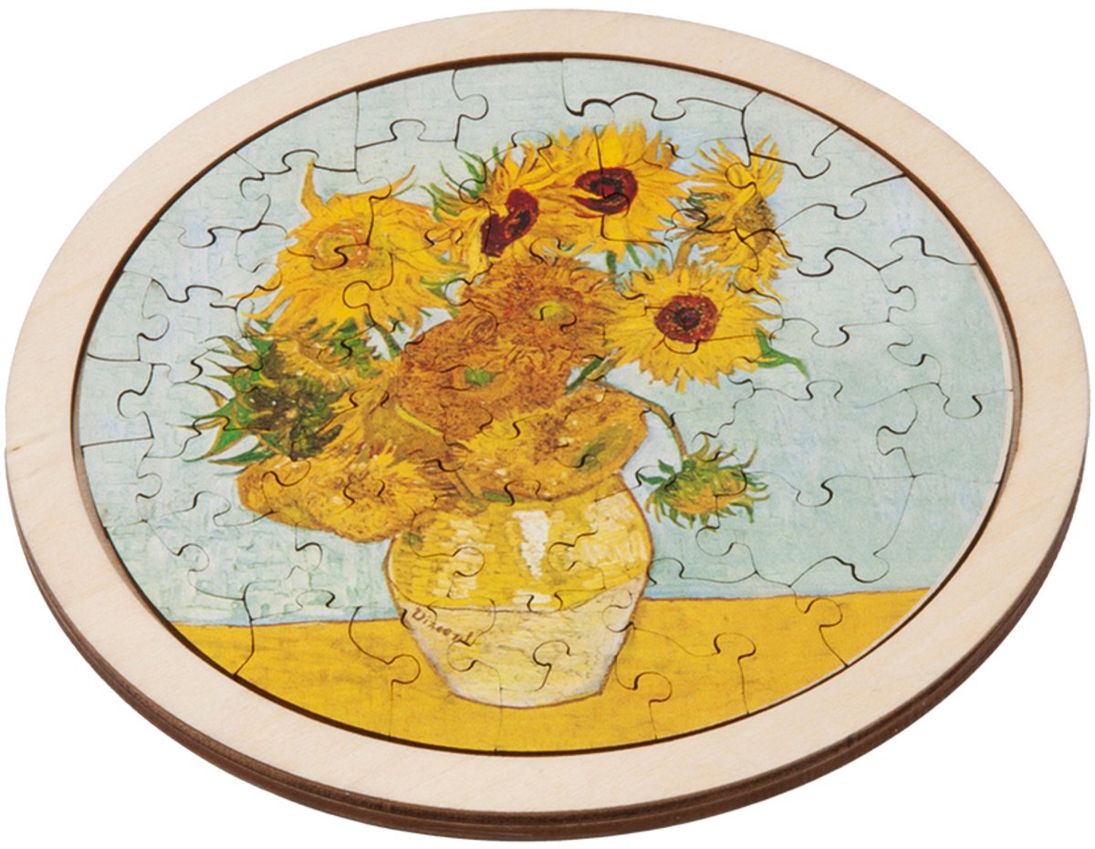 Fridolin puzzel kunst Vincent Van Gogh zonnebloemen karton.