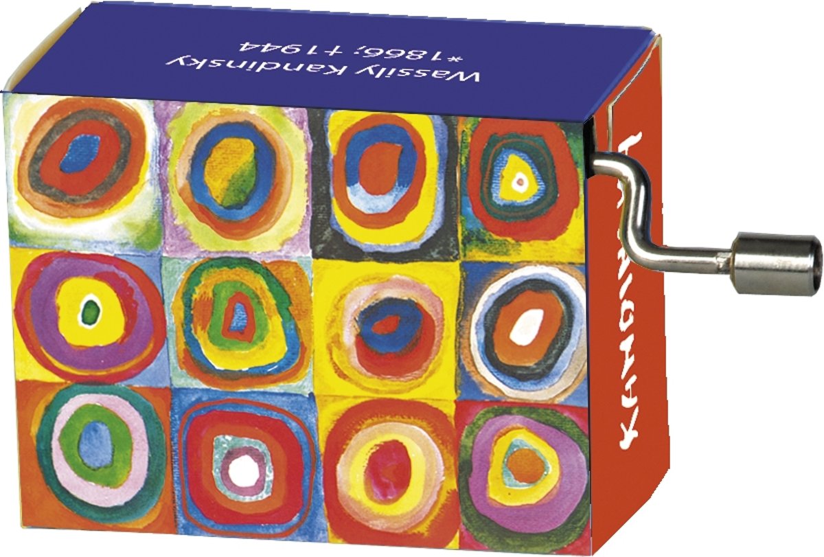 Muziekdoosje kunstenaars Kandinsky Color Study Squares Mozart Magic Flute