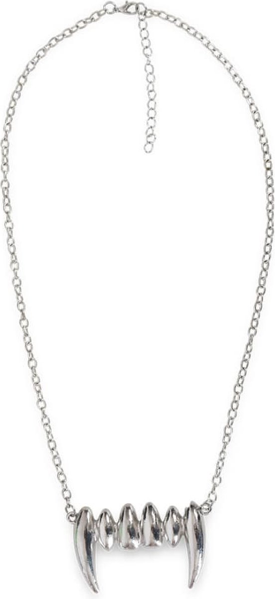 Ketting vampiertanden - Zilver