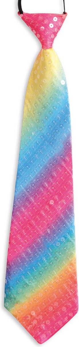 Stropdas Pailletten - Regenboog - pride
