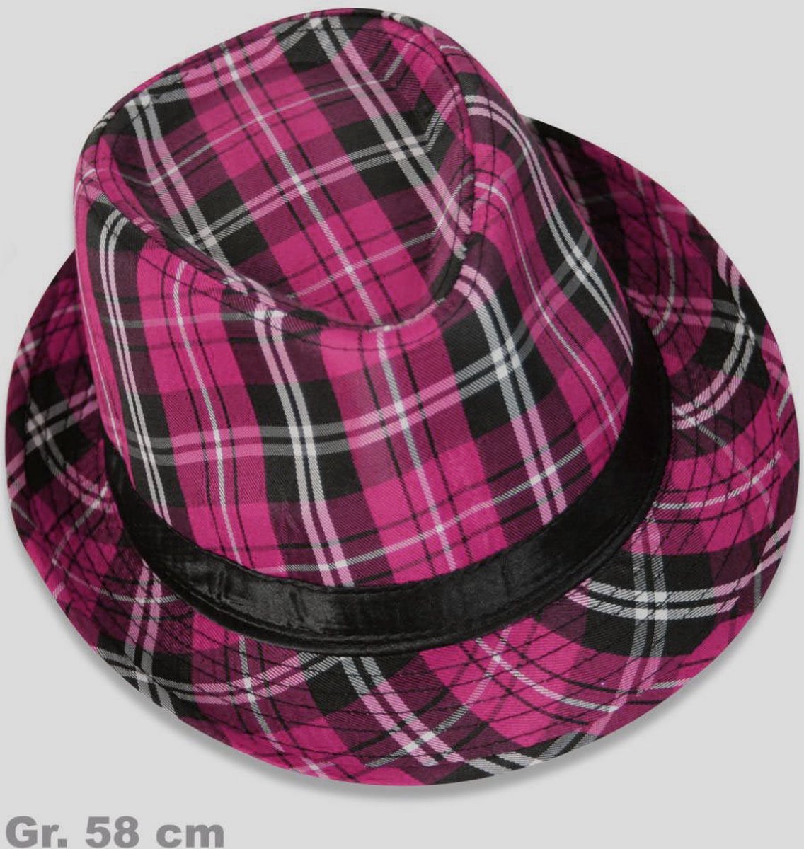 Tribly hoed schotse ruit - Roze