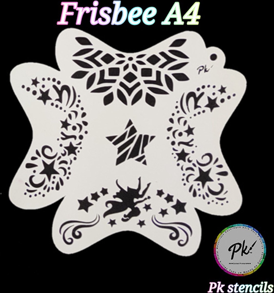 Frisbee Schminkstencil A4