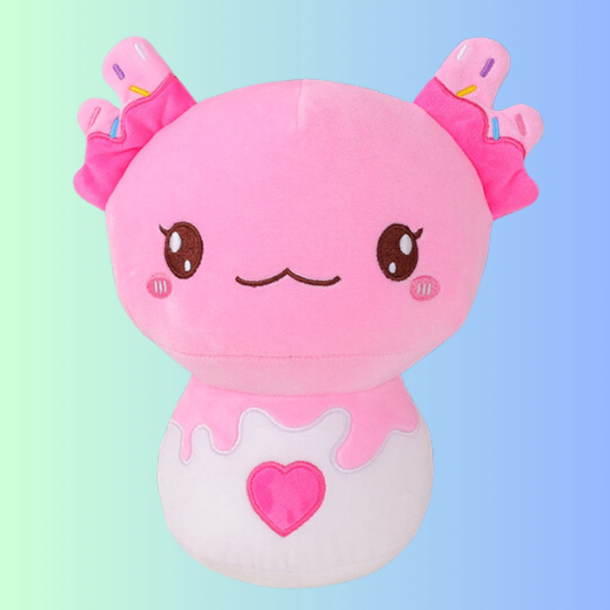 Frooneys Pinky - Kawaii Musheys plushie knuffel - Axolotl Plush - Axolotlknuffel 20cm
