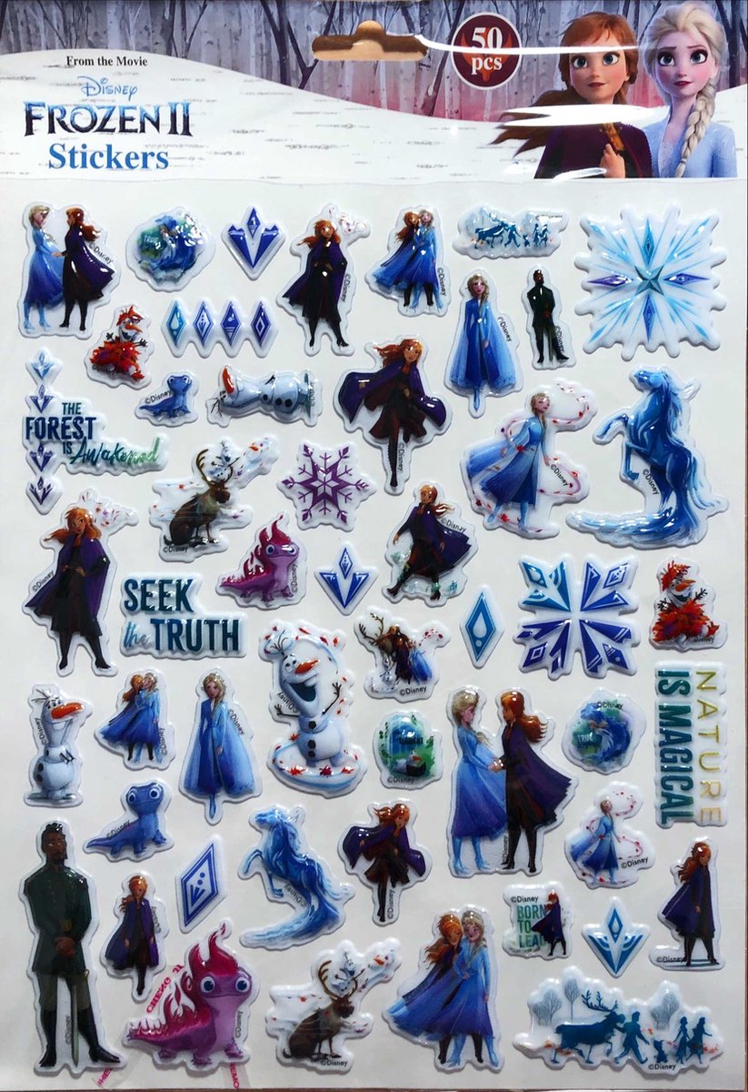 Frozen 3D stickers, 50 stuks