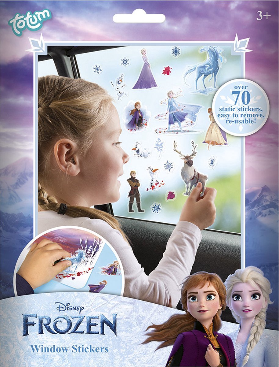 Totum Raamstickers Frozen 2 - Anna / Elsa Raamstickers - Frozen 2 Raamstickers - Anna / Elsa Speelgoed 4 Stickervellen 70 Stickers