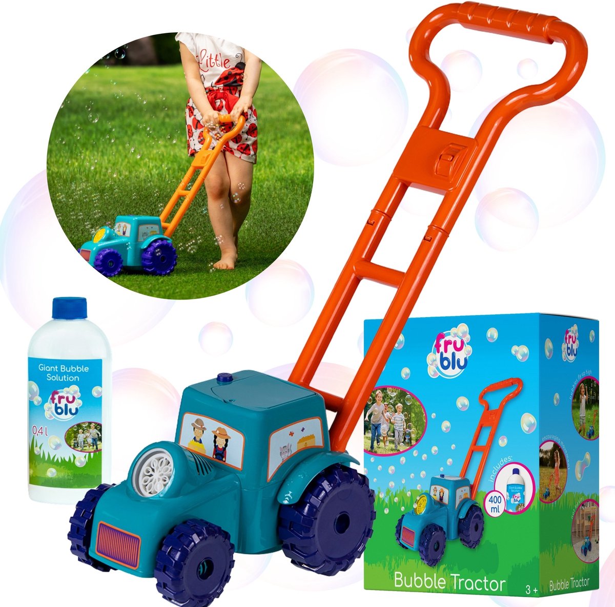 Fru Blu Zeepbellen set, zeepbellen trekker + vloeistof 400 ml