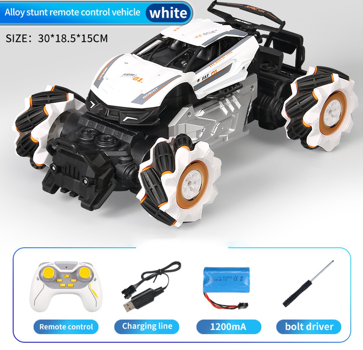 Fuegobird RC Auto - RC Voertuig -  hoge snelheid speelgoedauto - Platina