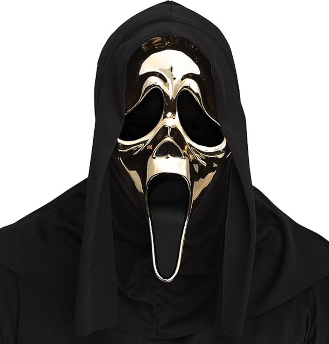 Scream Masker - Ghost Face - Special Golden Metallic Edition - Fun World - Officieel - Gelicenseerd - Limited Edition - Collectors Item - Ghostface Mask - Halloween Kostuum (Alleen Masker)