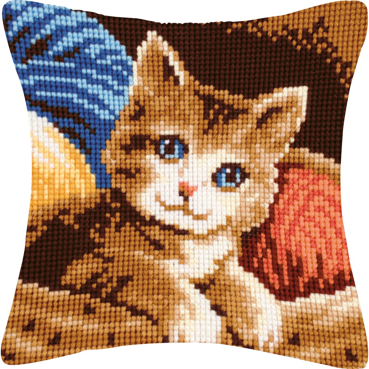 Kruissteekkussen kit Poezen - PN-0202613