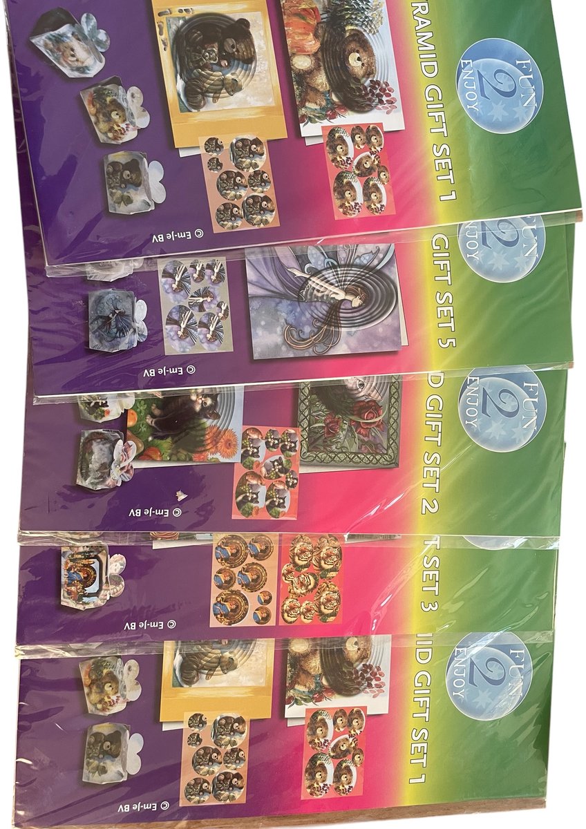 5 Pyramide gift set assorti kaarten maken assorti