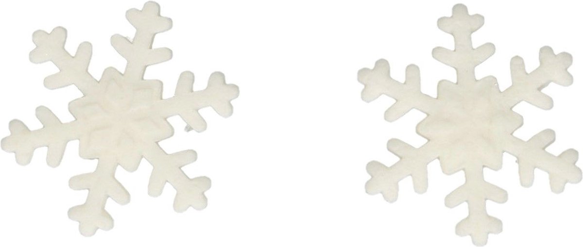 FunCakes - Fondant Decoratie - Sneeuwvlokken - Wit - Set/12