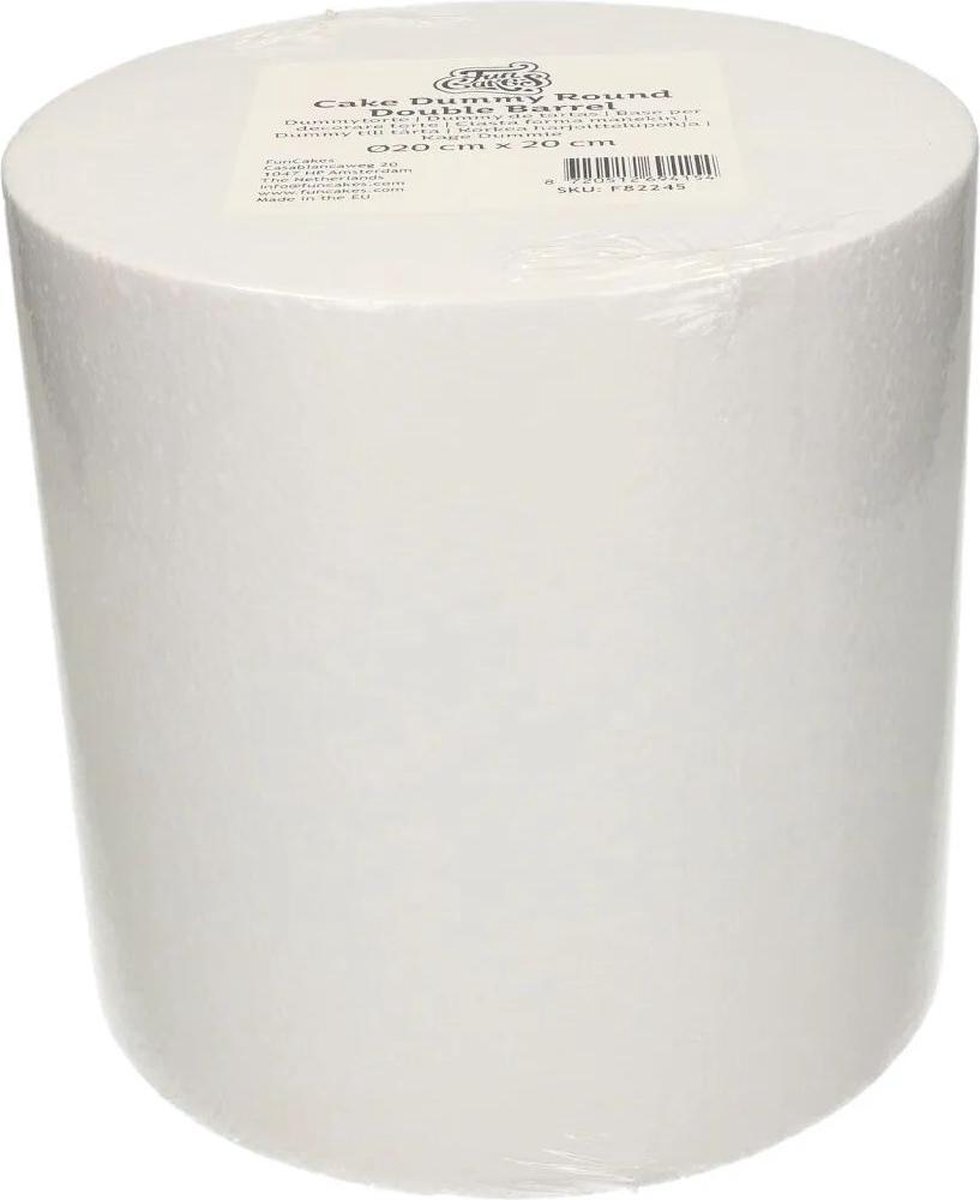 FunCakes - Taart Dummy - Rond - Double Barrel - Ø20 cm x 20 cm